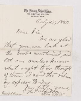 Letter, 27 July 1880