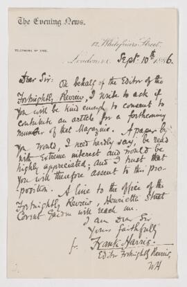 Letter, 10 September 1886