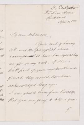 Letter, 11 April 1883