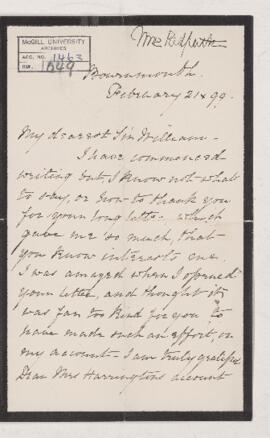 Letter, 21 February 1899