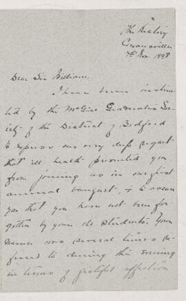 Letter, 7 November 1898