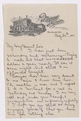 Letter, 30 August 1911