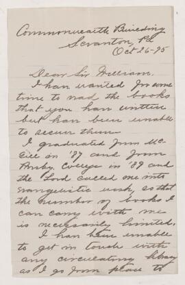 Letter, 26 October 1895