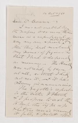 Letter, 14 October 1881