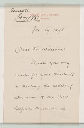 Letter, 19 January 1895