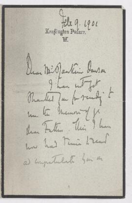 Letter, 9 February 1901