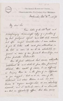 Letter from L. W. Bailey on geology.