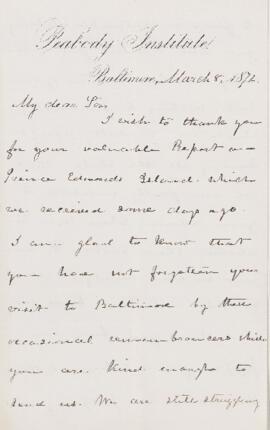 Letter, 8 March 1872