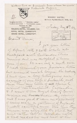 Letter, 4 May 1894