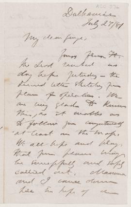 Letter, 27 July 1881