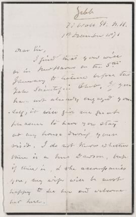 Letter, 1 December 1871