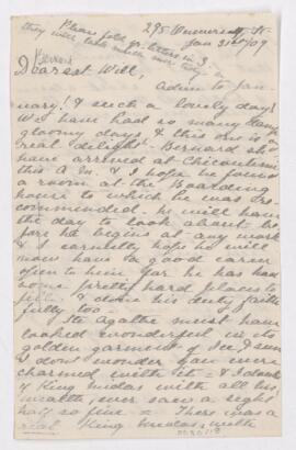 Letter, 31 January 1909