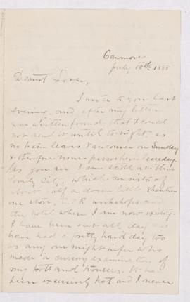 Letter, 18 July 1888