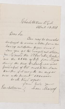 Letter, 13 April 1881