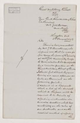 Letter, 5 August 1878