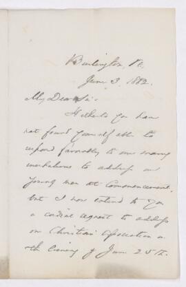 Letter, 3 June 1882