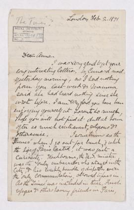 Letter, 2 February 1871