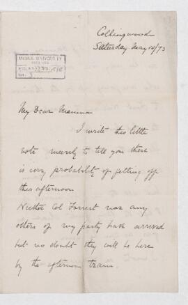 Letter, 10 May 1873