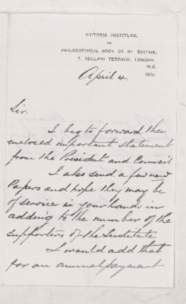 Letter, 4 April 1879