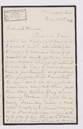 Letter, 25 December 1890