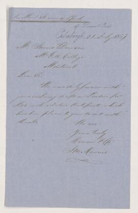 Letter, 31 July 1857