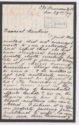 Letter, 28 November 1899