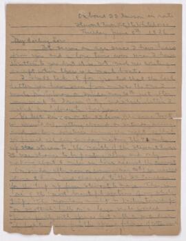 Letter, 8 June 1926