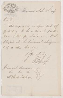 Letter, 11 March 1870