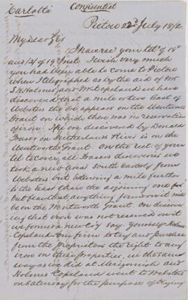 Letter, 22 July 1872