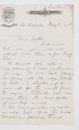 Letter, 8 May 1878