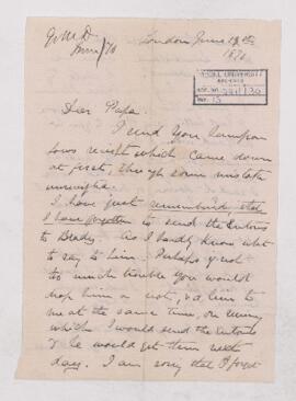 Letter, 19 June 1870