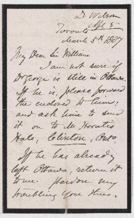 Letter, 5 March 1887