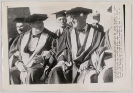 Photo of Winston Churchill and Franklin D. Roosevelt at convocation, 1944