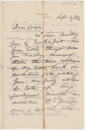 Letter, 4 September 1892