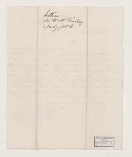 Letter, 1 July 1856