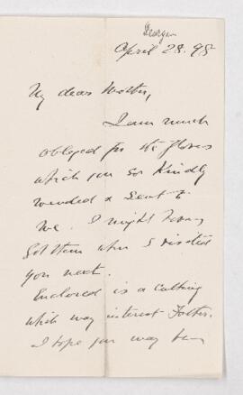 Letter, 28 April 1898