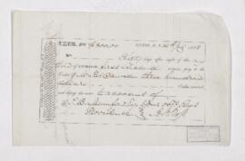 Bill of exchange, 14 July 1838