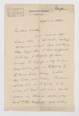 Letter, 1 September 1898