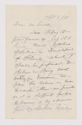 Letter, 3 April 1886