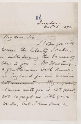 Letter, 6 November 1872