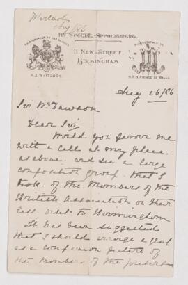Letter, 26 August 1886