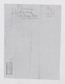 Account, 27 August 1851