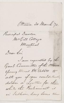 Letter, 30 March 1870