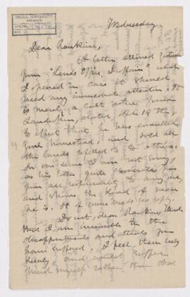 Letter, undated