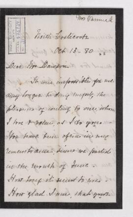 Letter, 13 October 1880