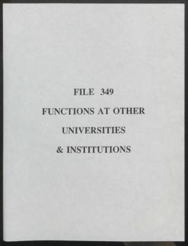 Functions at Other Universities and Institutions