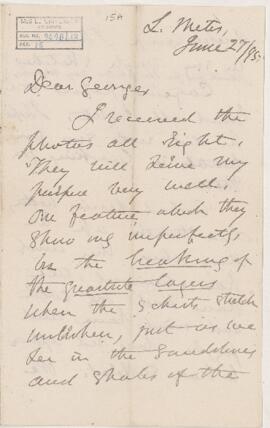 Letter, 27 June 1895