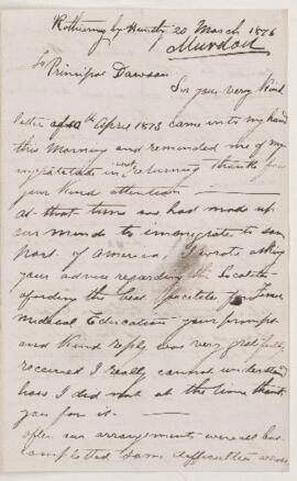 Letter, 20 March 1876