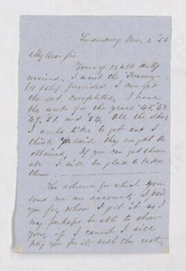 Letter, 1 March 1856