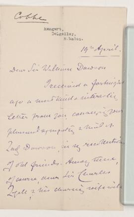 Letter, 19 April 1895